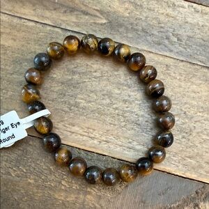 Tiger Eye 8mm crystal Beaded Bracelet